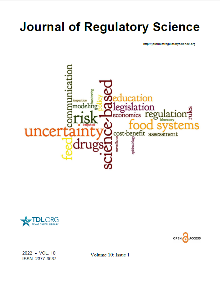 Journal of Regulatory Science Volume 10, Issue 1