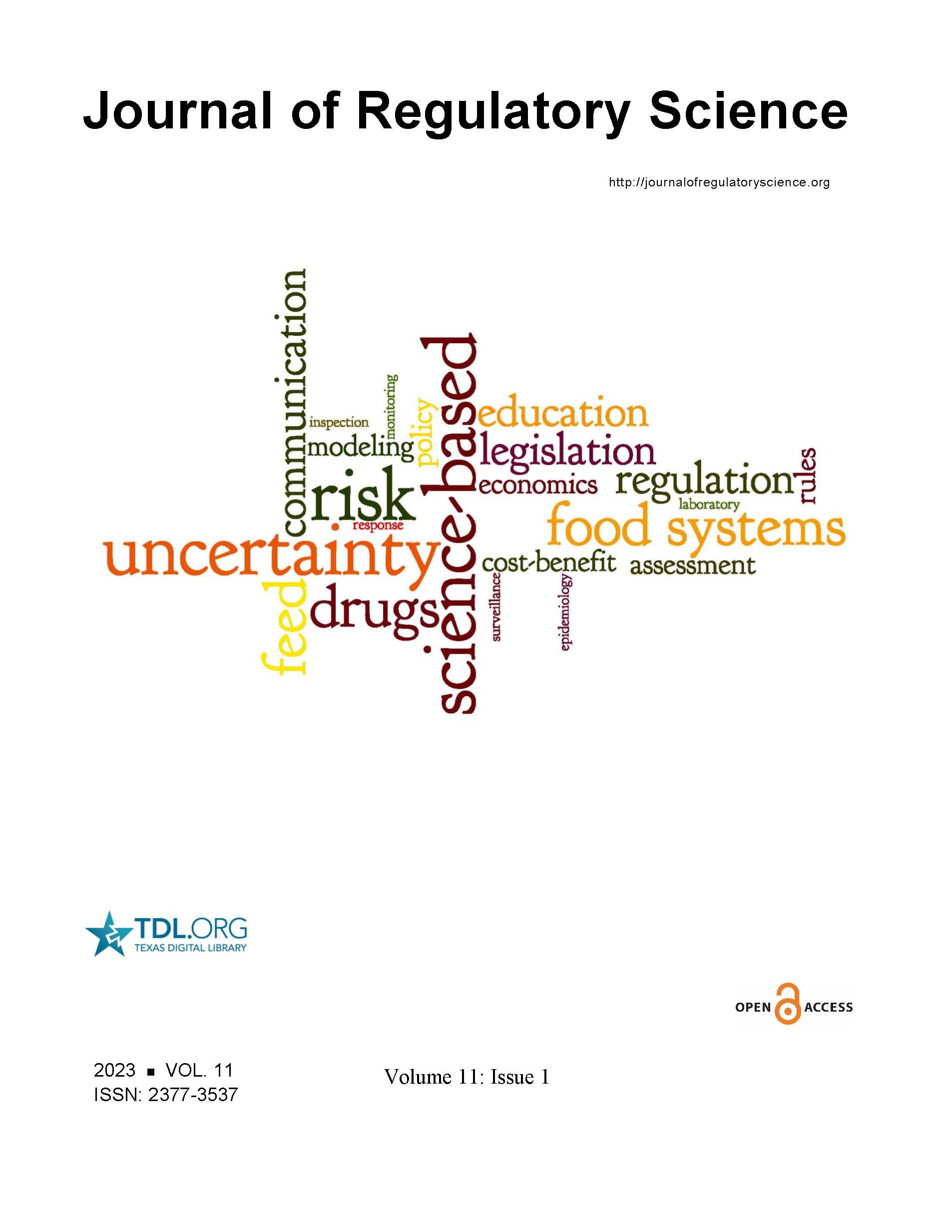 Journal of Regulatory Science Volume 11, Issue 1